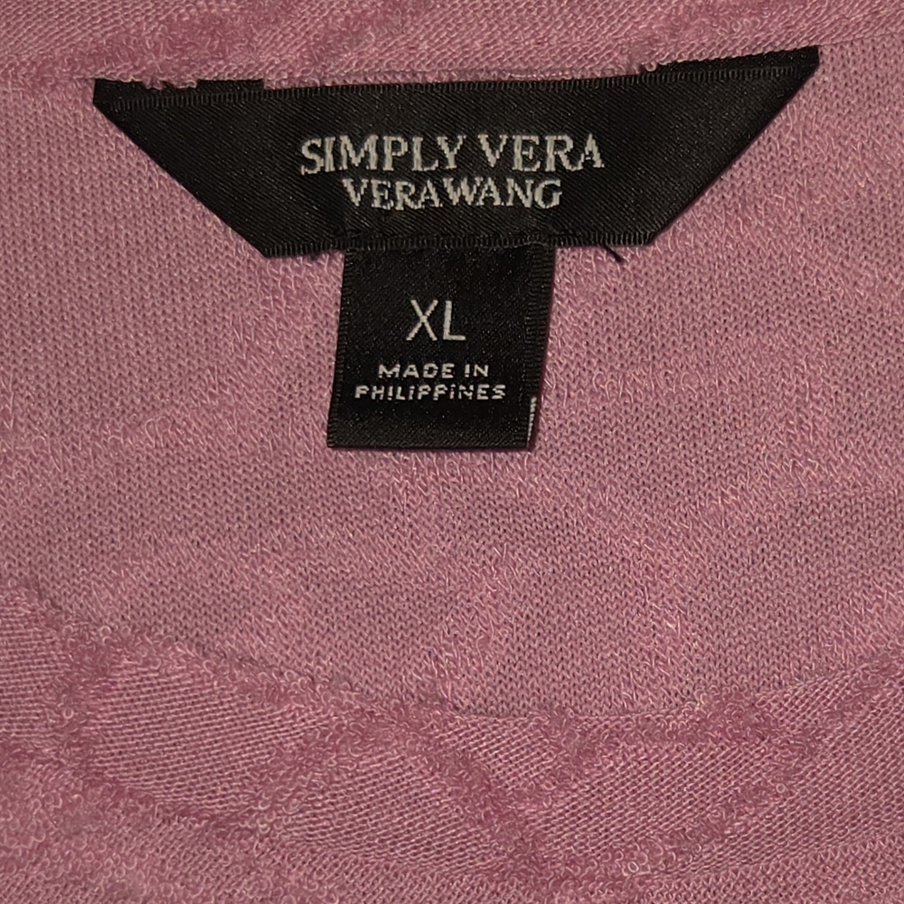 Vera Wang Short Sleeve Textured Shirt XL - Picture 2 of 6